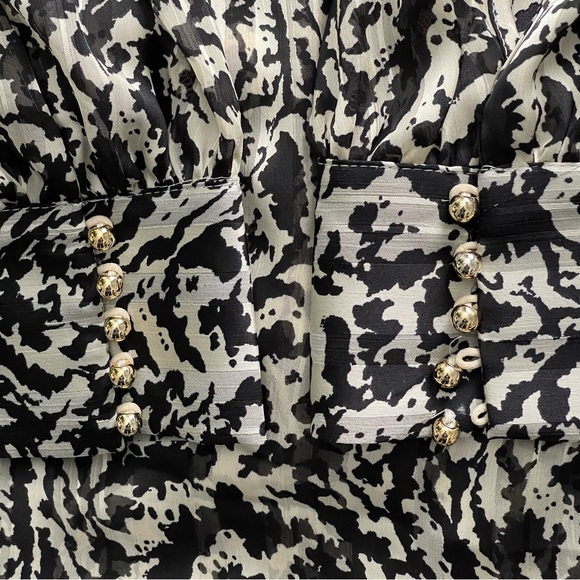 H & M Semi Sheer Long Sleeve Blouse Size Medium - Picture 10 of 10